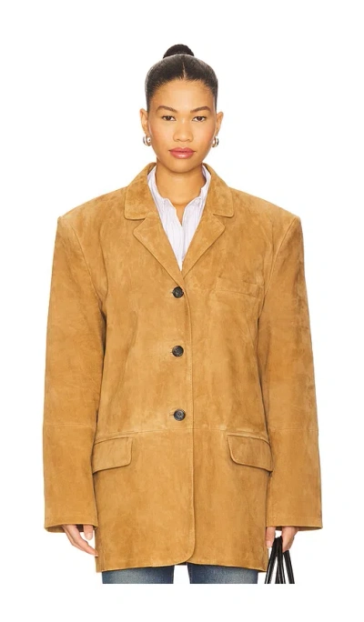 Smythe Suede Weekend Jacket In Brown
