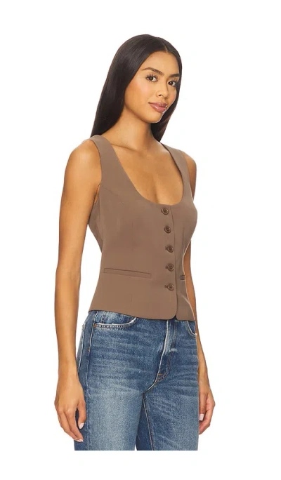 Bardot Azilia Button Through Top In Brown