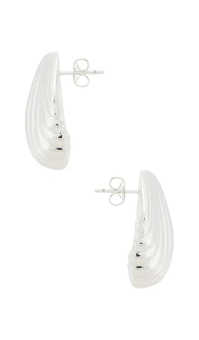 Anni Lu Silver Shell Earring In Metallic