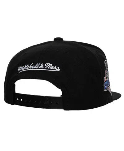Mitchell & Ness Men's Black Anaheim Ducks Core Top Spot Snapback Hat In Black