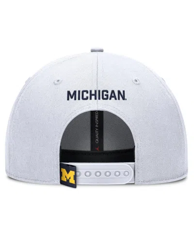 Jordan Men's Michigan On-field Rise Gameday  Brand Dri-fit College Trucker Adjustable Hat In White