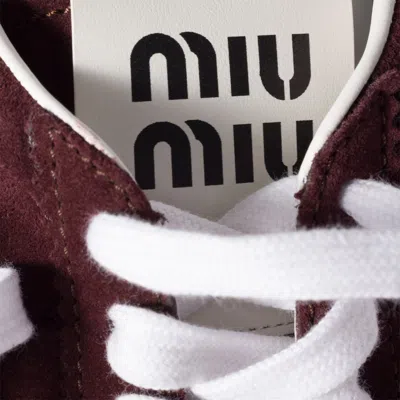 Miu Miu Suede Bicolor Retro Trainer Sneakers In Multi