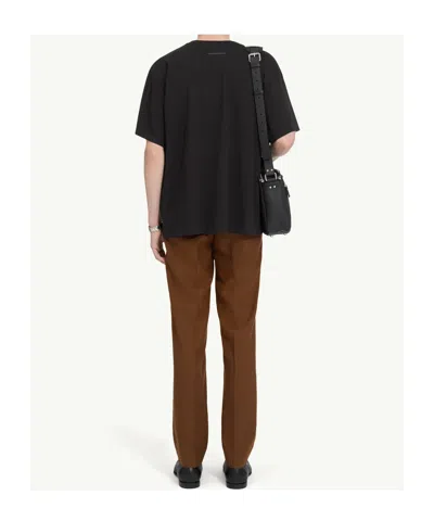 Mm6 Maison Margiela Mm6 By Maison Margiela Oversized T-shirt With Contrasting Pocket Detail In Black