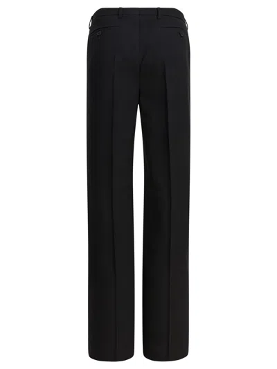 Rick Owens Wool Pinstripe Tailored Pants In Black