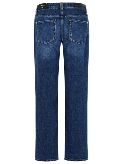 7 For All Mankind Womens Oceandrift Tess Straight-leg Mid-rise Denim Jeans In Blue