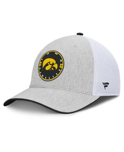 Fanatics Men's Heather Gray/white Iowa Hawkeyes Trigger Flex Hat In Gray