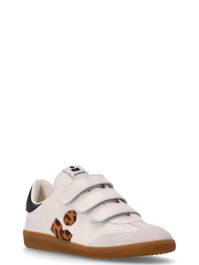 Isabel Marant Calfskin Sneakers Leopard Detail In Multi