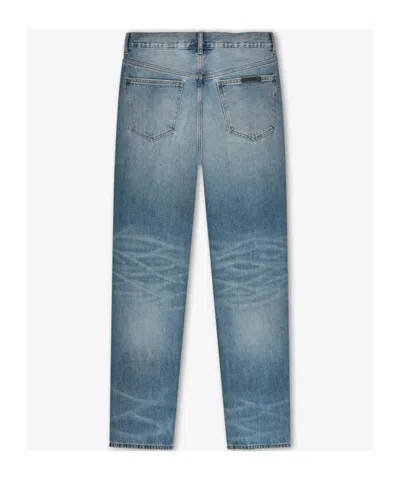 Essentials Logo-patch Jeans In Blue