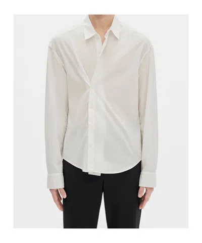 Ann Demeulemeester Isak Twisted Script Print Shirt In White