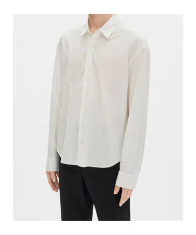 Ann Demeulemeester Isak Twisted Script Print Shirt In White