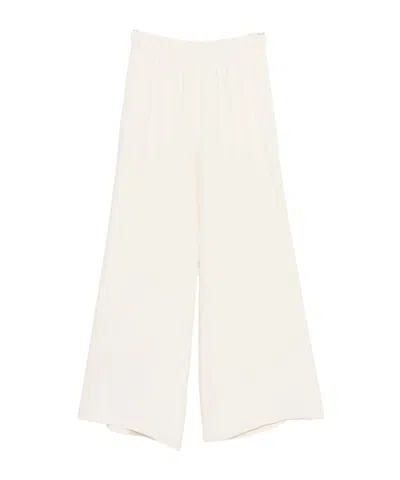Fabiana Filippi Wide-leg Trousers With Elasticated Waistband In White