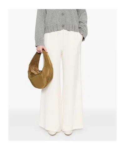 Fabiana Filippi Wide-leg Trousers With Elasticated Waistband In White