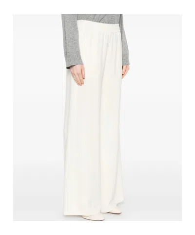 Fabiana Filippi Wide-leg Trousers With Elasticated Waistband In White