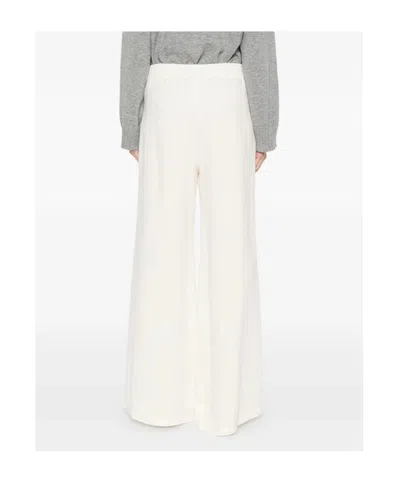 Fabiana Filippi Wide-leg Trousers With Elasticated Waistband In White