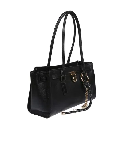 Michael Kors Double-handle Leather Shoulder Bag In Black