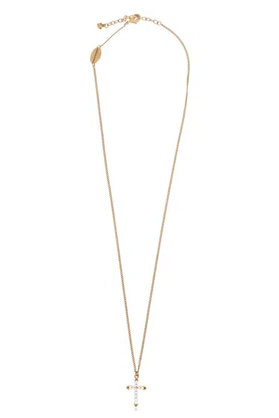 Dsquared2 Cross Necklace In Gold