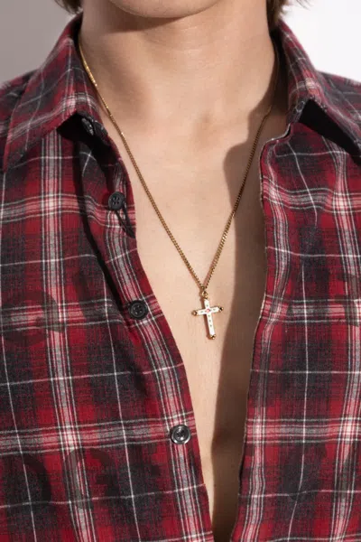 Dsquared2 Cross Necklace In Gold