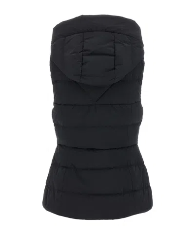 Canada Goose Quilted Hooded Sleeveless Gilet In Black