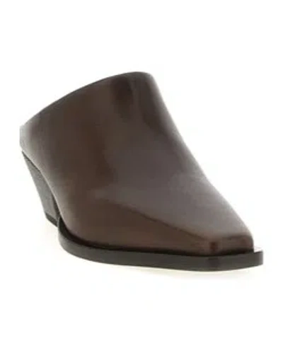 Brunello Cucinelli 'precious Heels' Sabots In Brown