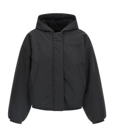 Canada Goose Alberini Reversible High Pile Fleece Bomber Jacket In Black