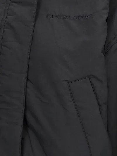 Canada Goose Alberini Reversible High Pile Fleece Bomber Jacket In Black