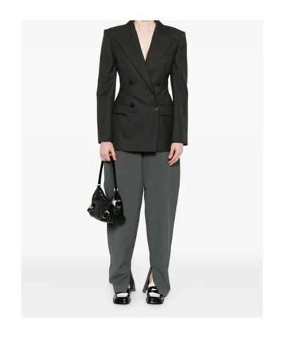 Givenchy Double-breasted Button Jacket In Gray