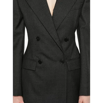 Givenchy Double-breasted Button Jacket In Gray