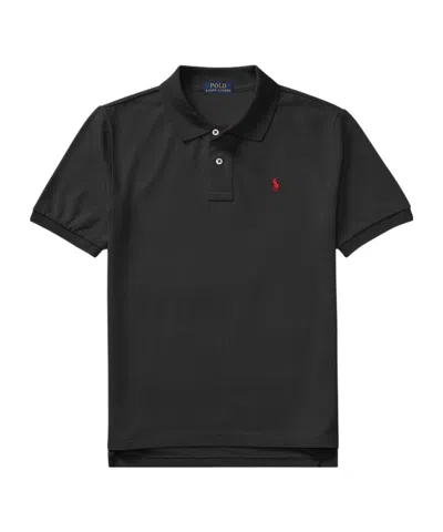 Polo Ralph Lauren Short-sleeve Polo Shirt With Traditional Collar And Embroidered Logo In Black