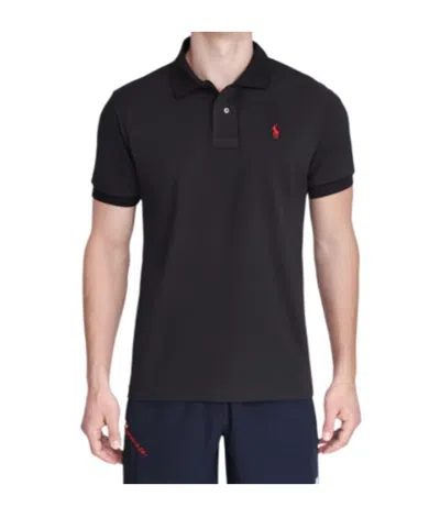 Polo Ralph Lauren Short-sleeve Polo Shirt With Traditional Collar And Embroidered Logo In Black
