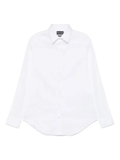 Emporio Armani Shirt Linen Collar Button-down In White