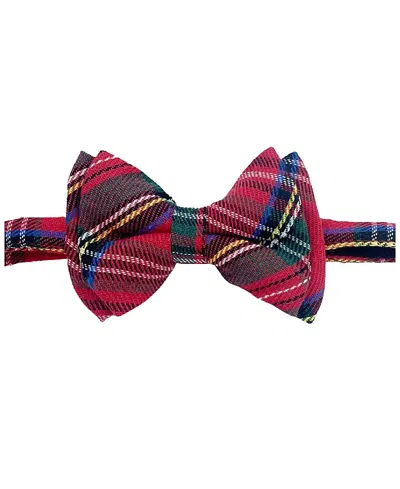 Bits & Bows Boys' Plaid Bow Tie - Little Kid, Big Kid In Red