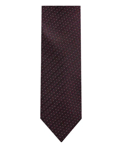 Corneliani Geometric-pattern Tie In Brown
