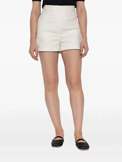 Max Mara Orbita High-waisted Tailored Shorts In White