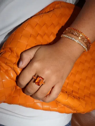 Izabel Display Mega Rectangle Ring In Gold