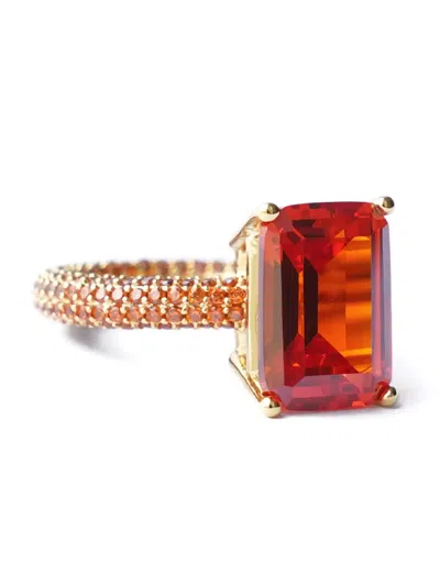 Izabel Display Mega Rectangle Ring In Gold