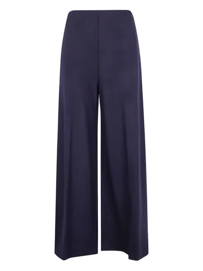 Harris Wharf London Wide-leg Wool Trousers In Blue