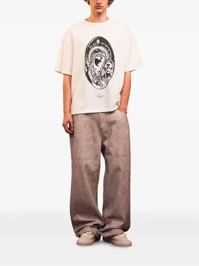 Rough Faded Maria T-shirt In White