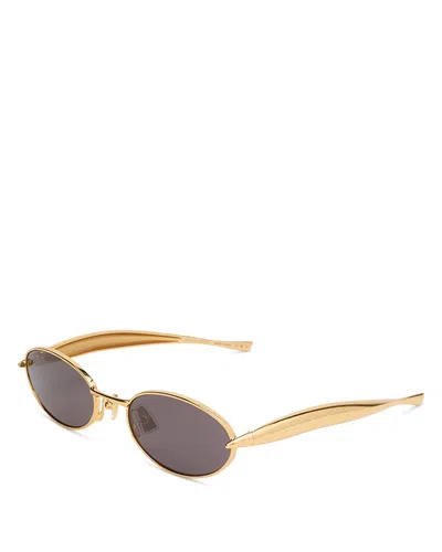 Bottega Veneta Womens Gold Bv1386s Sardine Oval-frame Metal Sunglasses In Gold