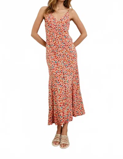Rails Florian Midi Dress In Red Posy In Multi