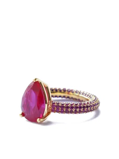 Izabel Display Mega Drop Ring In Gold