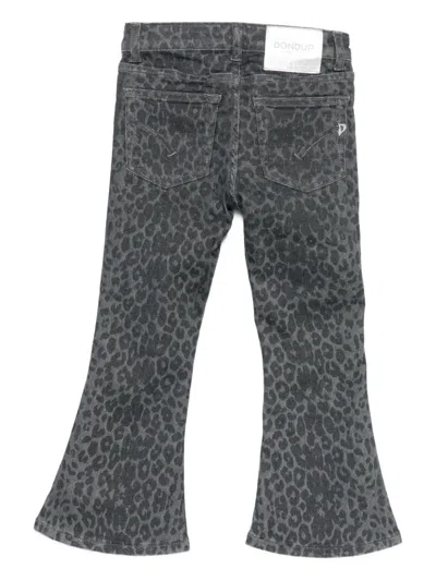 Dondup Leopard-pattern Trousers In Black