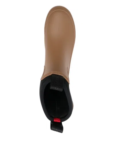 Sofie D'hoore Elastic-panel Round-toe Boots In Brown