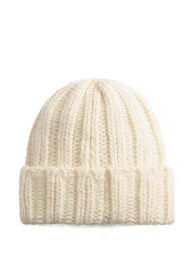 Woolrich Ribbed-knit Beanie In Neutral