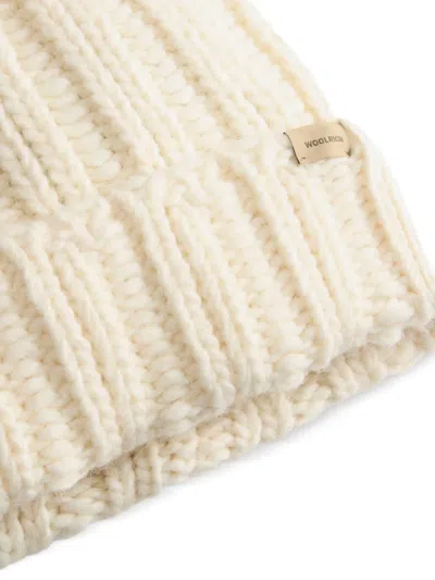 Woolrich Ribbed-knit Beanie In Neutral