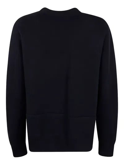 Sacai Sponge Sweat Round Neck Pullover In Black