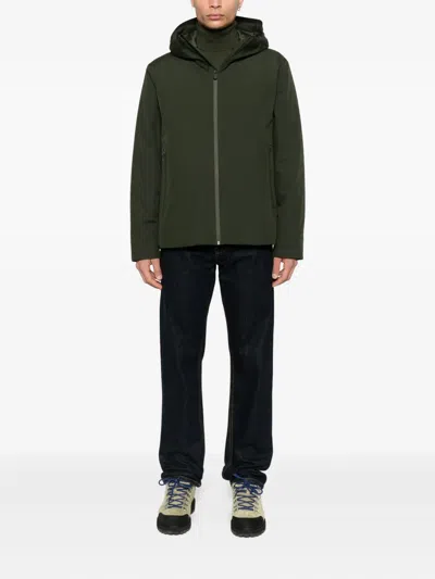 Save The Duck Lightweight Green Jacket And Functional Attributes In Green