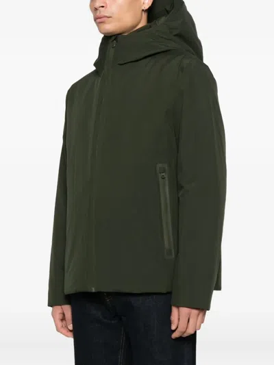 Save The Duck Lightweight Green Jacket And Functional Attributes In Green