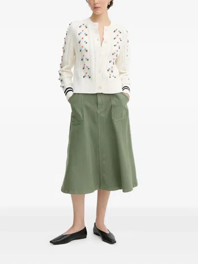 Apc Laurie Midi A-line Skirt In Green
