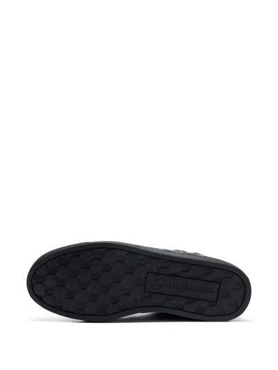 Leandro Lopes Ezio Quilted-pattern Sneakers In Black
