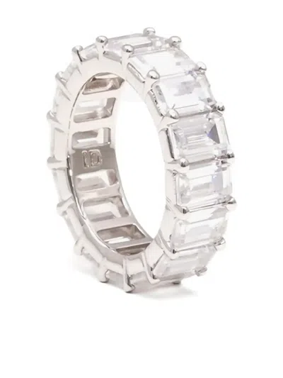 Izabel Display Emerald-cut Chunky Ring In Silver